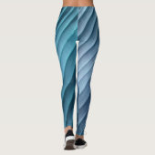 Blauw lef Diagonaal Leggings (Achterkant)
