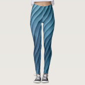 Blauw lef Diagonaal Leggings (Voorkant)