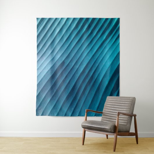 Blauw lef Diagonaal Wandkleed (In situ)