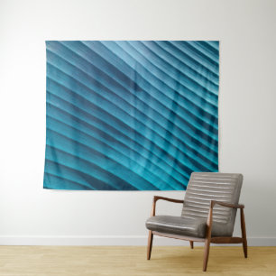 Blauw lef Diagonaal Wandkleed