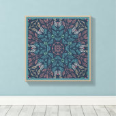 Blauw lef Mandela Abstract Originele wandkunstafdr Canvas Afdruk (Insitu (Houten vloer))