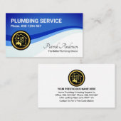 Blauw lekkende watergolven Loodgieter Visitekaartje (Voorkant / Achterkant)