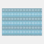 Blauw lelijk kersttrui inpakpapier vel (Voorkant 3)