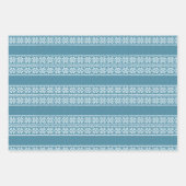 Blauw lelijk kersttrui inpakpapier vel (Voorkant 2)