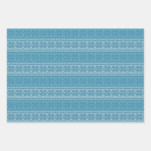 Blauw lelijk kersttrui inpakpapier vel (Voorkant)