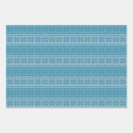 Blauw lelijk kersttrui inpakpapier vel