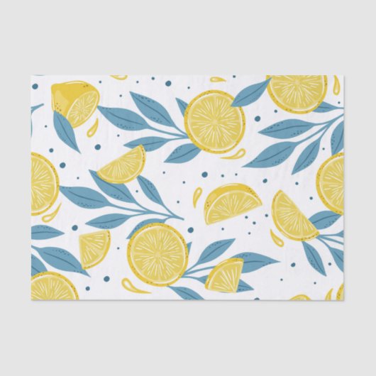 Blauw lemon-boompapier voor loskoppeling van pagin tissuepapier (Voorkant)