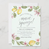 Blauw | Lemon Wreath Main Squeeze Vrijgezellenfees Kaart (Voorkant)