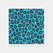 Blauw leopard Fur Spots Pattern Servet (Voorkant)