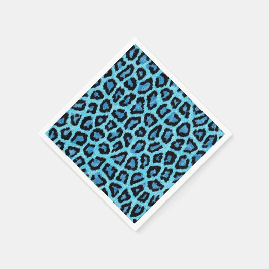 Blauw leopard Fur Spots Pattern Servet (Hoek)