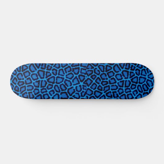Blauw leopard Print Skateboard (Horizontaal)