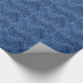 Blauw leopardpatroonpapier cadeaupapier (Hoek)