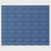 Blauw leopardpatroonpapier cadeaupapier (Vlak)