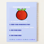 Blauw Leraar Kalender Planner (Achterkant)