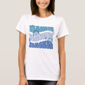 Blauw Leraar Leraar Retro T-shirt (Voorkant)