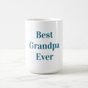 Blauw lettertype beste opa ooit koffiemok