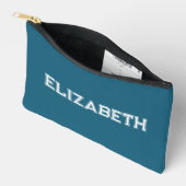 Blauw lettertypemonogram van de universiteit etui (Open)