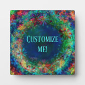 Blauw Leuk Bloemen  Boho Inspirivity Fotoplaat (Voorkant)