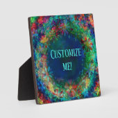 Blauw Leuk Bloemen  Boho Inspirivity Fotoplaat (Voorkant)