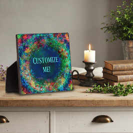 Blauw Leuk Bloemen Boho Inspirivity Fotoplaat