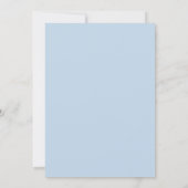 Blauw leuk bruidstaart bruidsfeestje kaart (Achterkant)