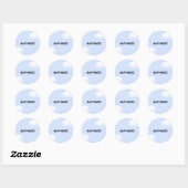 Blauw leuk notitieboek ronde sticker (Vel)