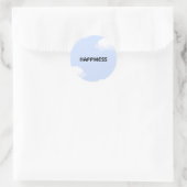 Blauw leuk notitieboek ronde sticker (Tas)