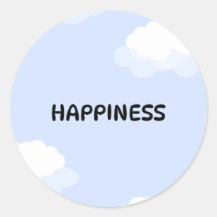 Blauw leuk notitieboek  ronde sticker