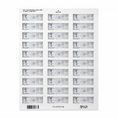 Blauw Leuk Sneeuwman Adreslabel Etiket (Full Sheet)