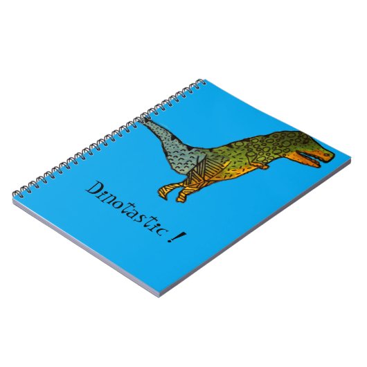 Blauw leuke dinosaurus dinotastisch ! T-Rex kunst  Notitieboek (Linkerzijde)