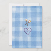 Blauw, leuker samen één, 1e verjaardag kaart (Achterkant)