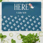 Blauw | LEVENDE LEVENS HIER | Stijlvol  Theedoek (Gevouwen)