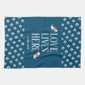 Blauw | LEVENDE LEVENS HIER | Stijlvol  Theedoek (Horizontaal)