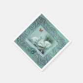 BLAUW LICHAAM BABY SHOWER, BUITENLANDSE MONOGRAM SERVETTEN (Hoek)