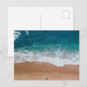 Blauw lichaamswater briefkaart (Voorkant / Achterkant)