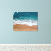 Blauw lichaamswater canvas afdruk (Insitu (Houten vloer))