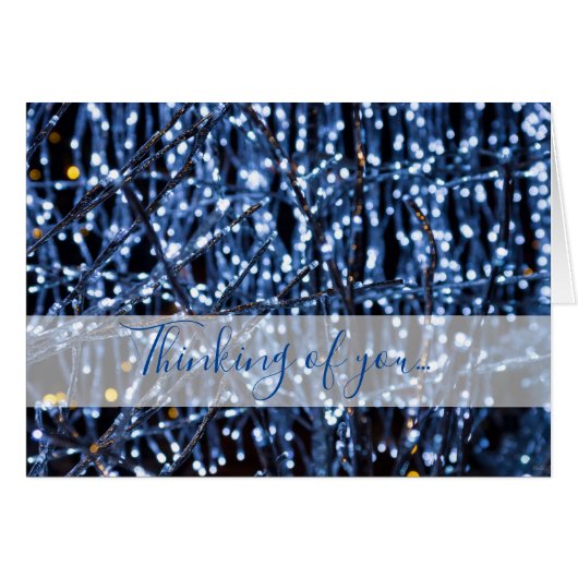 Blauw licht Abstract denken van uw Kaart (Voorkant Horizontaal)