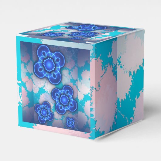 Blauw licht bedankdoosjes (Voorkant Zijde)