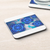 Blauw licht bier onderzetter (Linkerzijde)