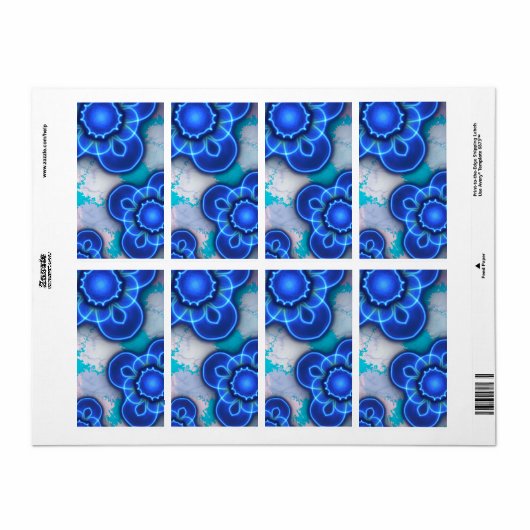 Blauw licht etiket (Full Sheet)