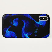 Blauw licht extravaganza *Personaliseer* Case-Mate iPhone Case (Achterkant (horizontaal))