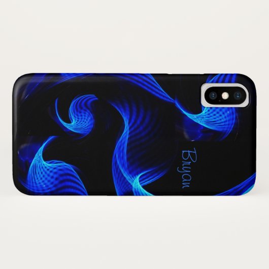 Blauw licht extravaganza *Personaliseer* Case-Mate iPhone Case (Achterkant (horizontaal))