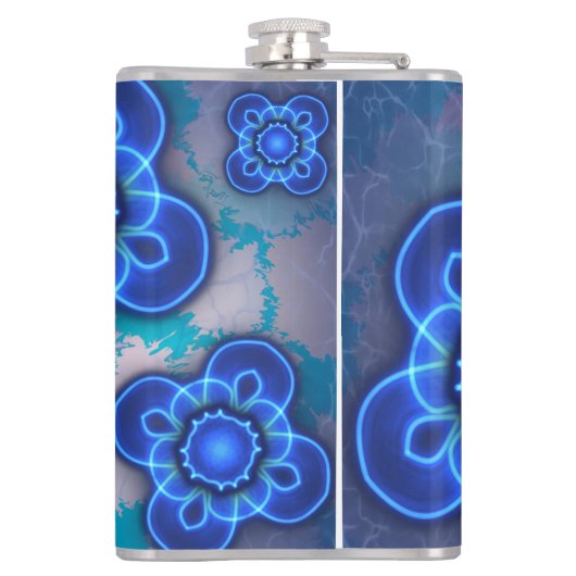 Blauw licht heupfles (Achterkant)