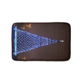 Blauw licht kerstboom badmat (Voorkant)