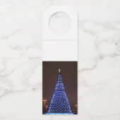 Blauw licht kerstboom flessenhanger (Achterkant)