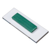 Blauw licht kerstboom naambadge (Achterkant)