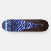 Blauw licht kerstboom persoonlijk skateboard (Horizontaal)