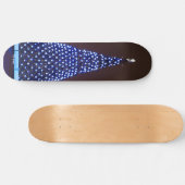 Blauw licht kerstboom persoonlijk skateboard (Horizontaal)