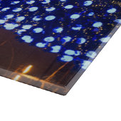 Blauw licht kerstboom snijplank (Hoek)