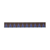 Blauw licht kerstboom uitnodigingen wikkel (Vlak)